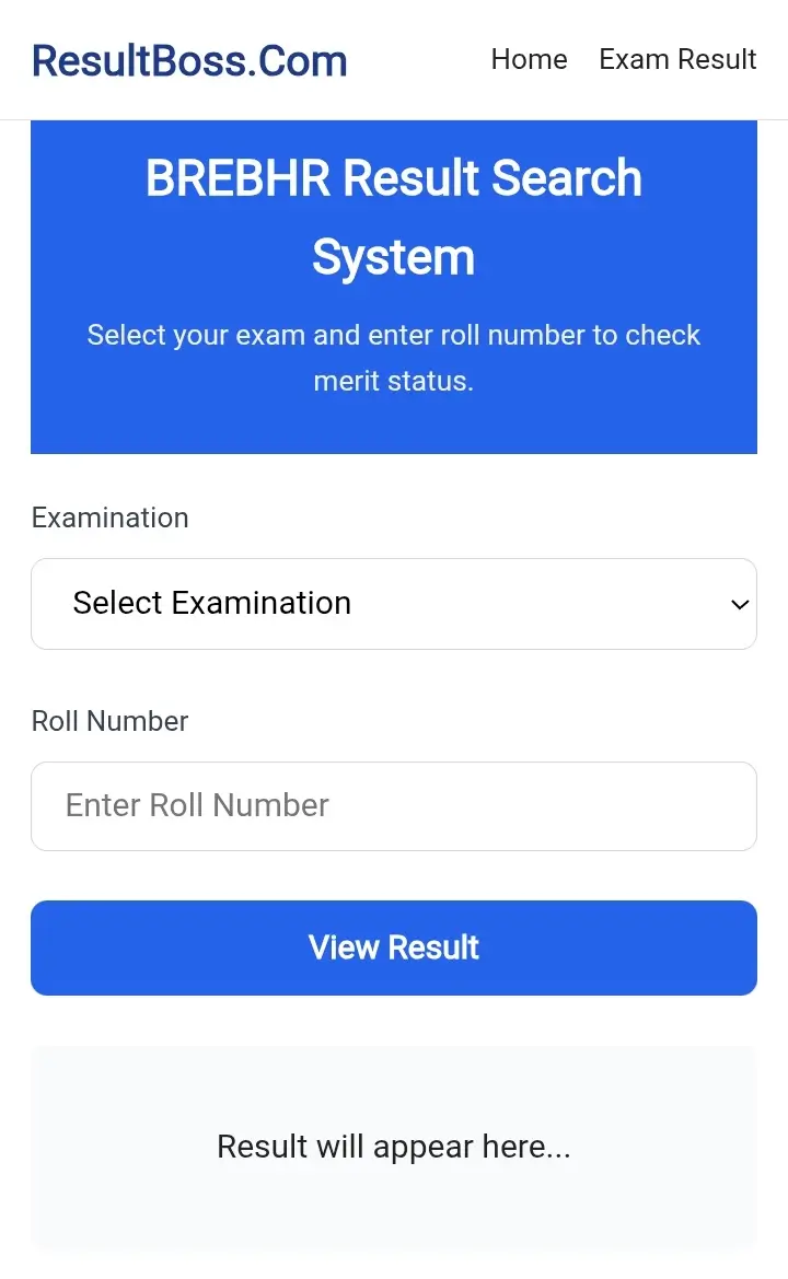 BREBHR Result 2026